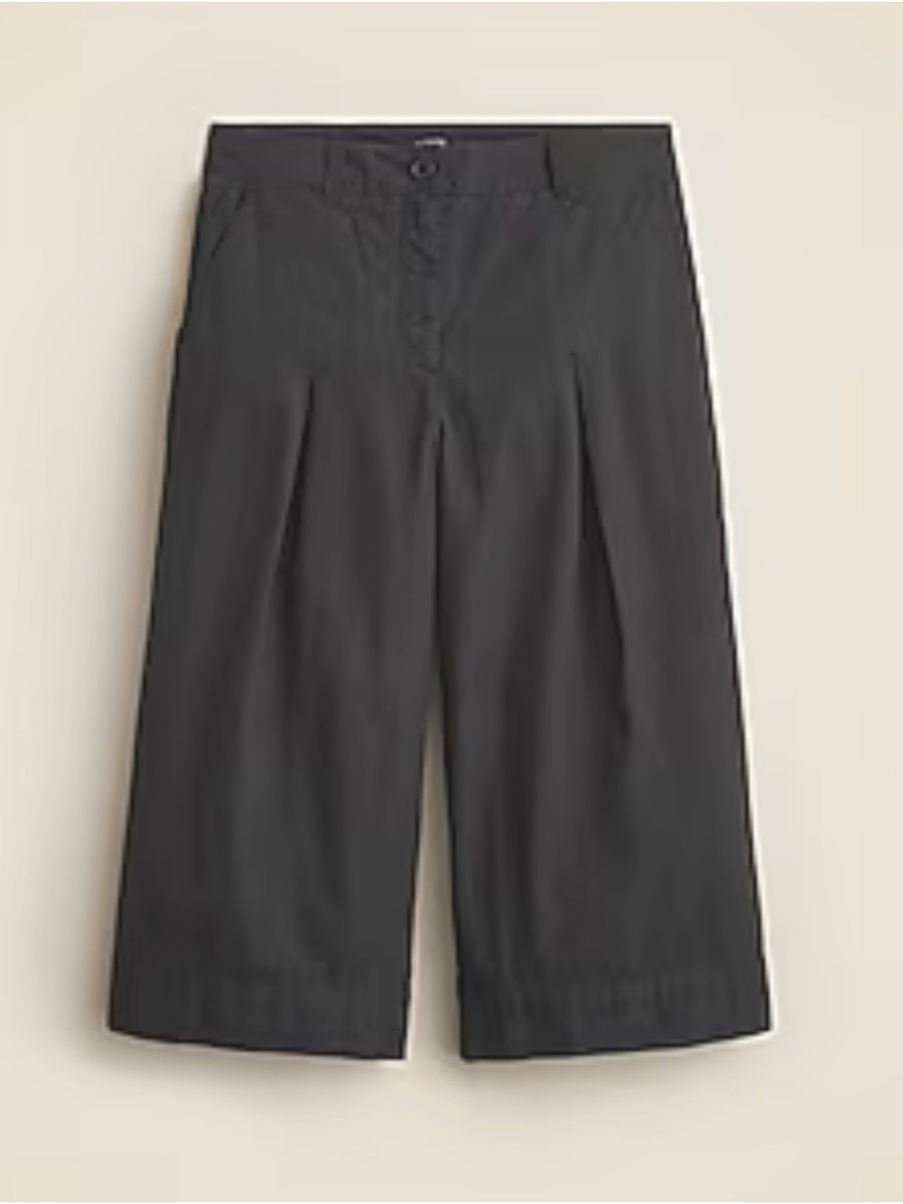 Black Wide-Leg Culotte Shorts